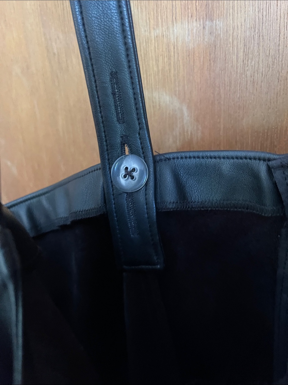 Abercrombie & Fitch Black Faux Leather Mini Dress - Picture 4 of 5